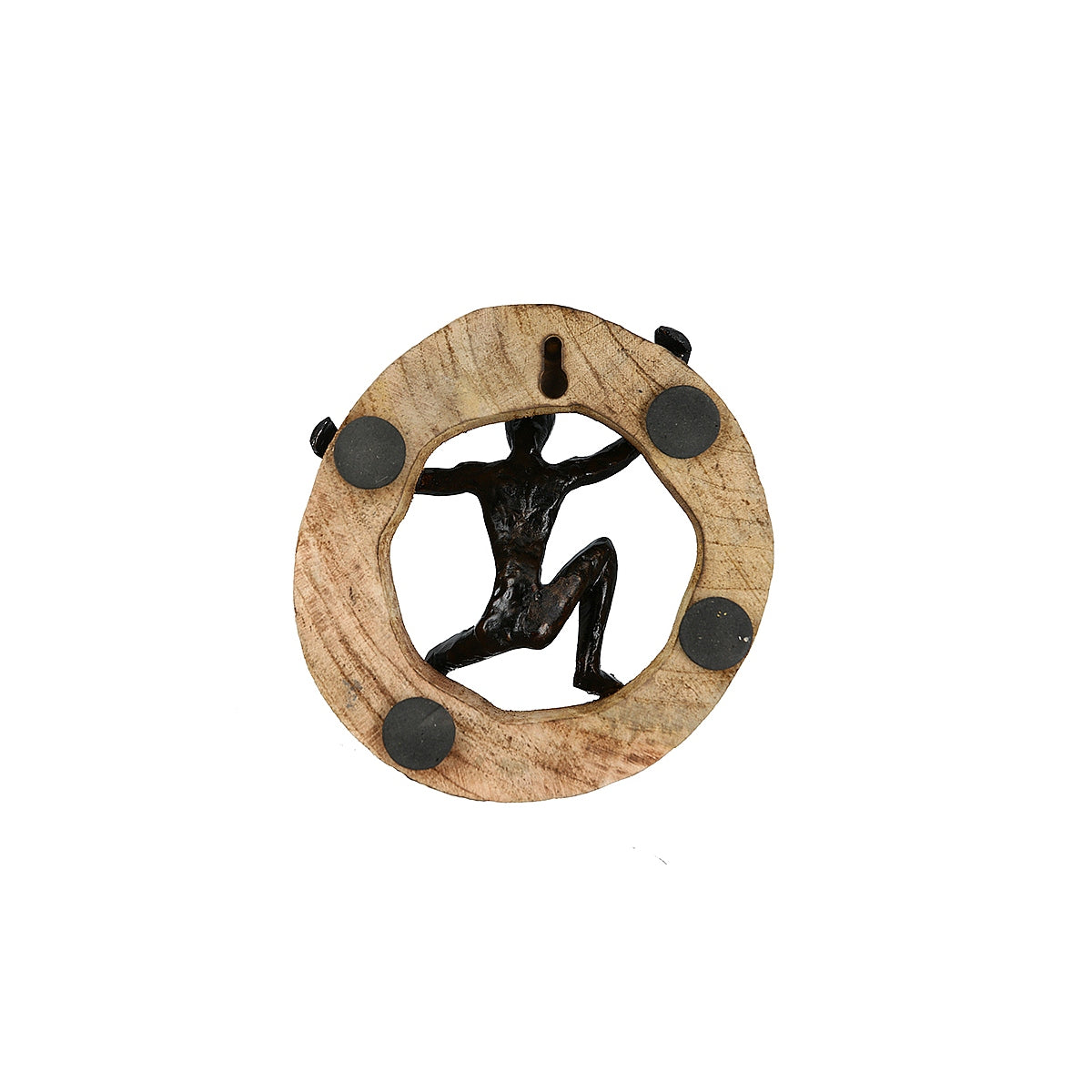 Διακοσμητικό ArteLibre Φιγούρα Σε Κορμό Μπρονζέ/Φυσικό Αλουμίνιο/Ξύλο 7x18x28cm Σε 3 Σχέδια - Hippiehome.gr