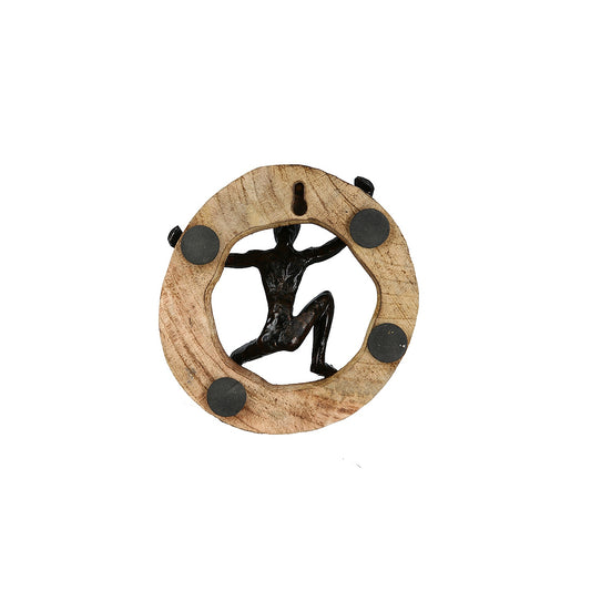 Διακοσμητικό ArteLibre Φιγούρα Σε Κορμό Μπρονζέ/Φυσικό Αλουμίνιο/Ξύλο 7x18x28cm Σε 3 Σχέδια - Hippiehome.gr