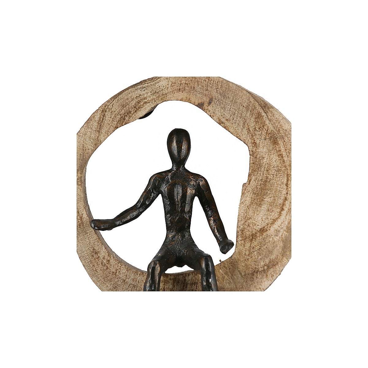 Διακοσμητικό ArteLibre Φιγούρα Σε Κορμό Μπρονζέ/Φυσικό Αλουμίνιο/Ξύλο 7x18x28cm Σε 3 Σχέδια - Hippiehome.gr