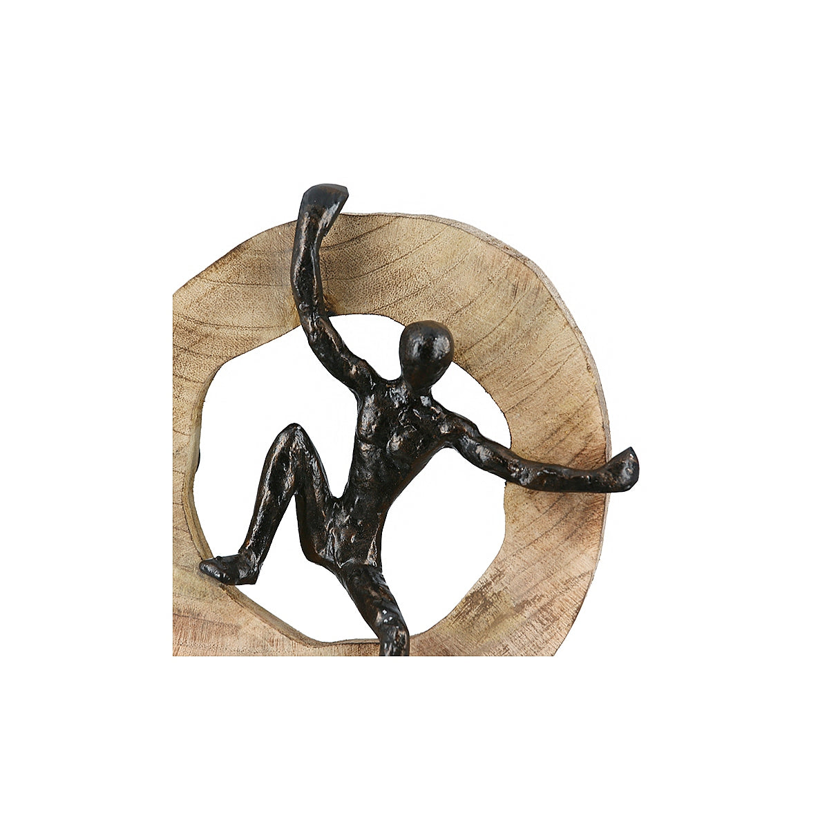 Διακοσμητικό ArteLibre Φιγούρα Σε Κορμό Μπρονζέ/Φυσικό Αλουμίνιο/Ξύλο 7x18x28cm Σε 3 Σχέδια - Hippiehome.gr