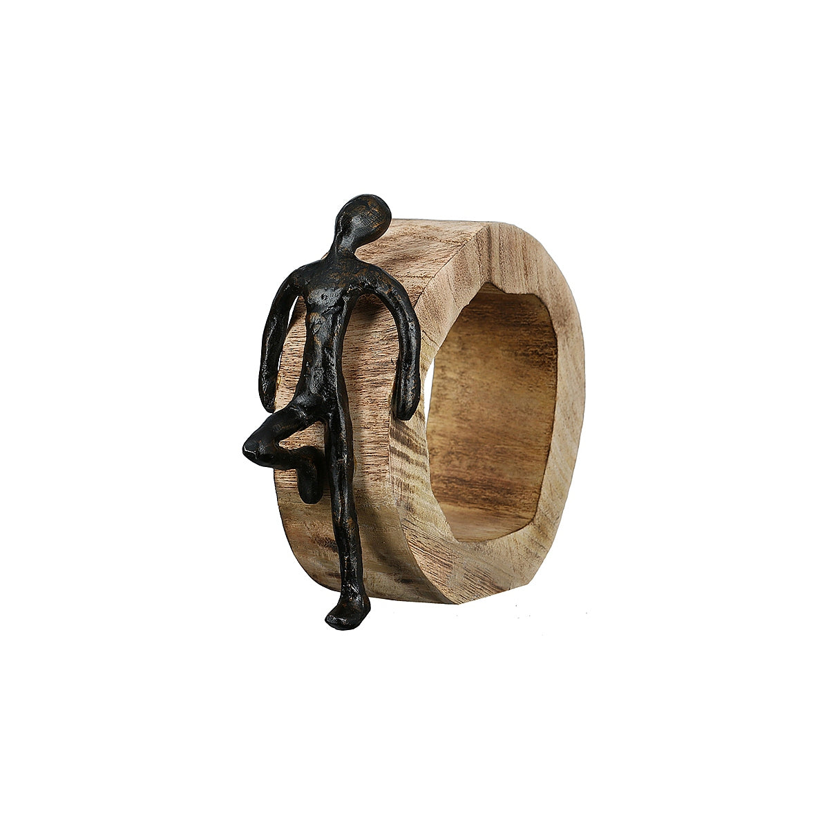 Διακοσμητικό ArteLibre Φιγούρα Σε Κύκλο Μπρονζέ/Φυσικό Αλουμίνιο/Ξύλο 7x19x19cm Σε 3 Σχέδια - Hippiehome.gr