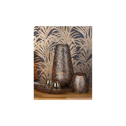 Φανάρι ArteLibre Με Διακόσμηση Λουλούδια Αντικέ Χρυσό Μέταλλο 11cm - Hippiehome.gr