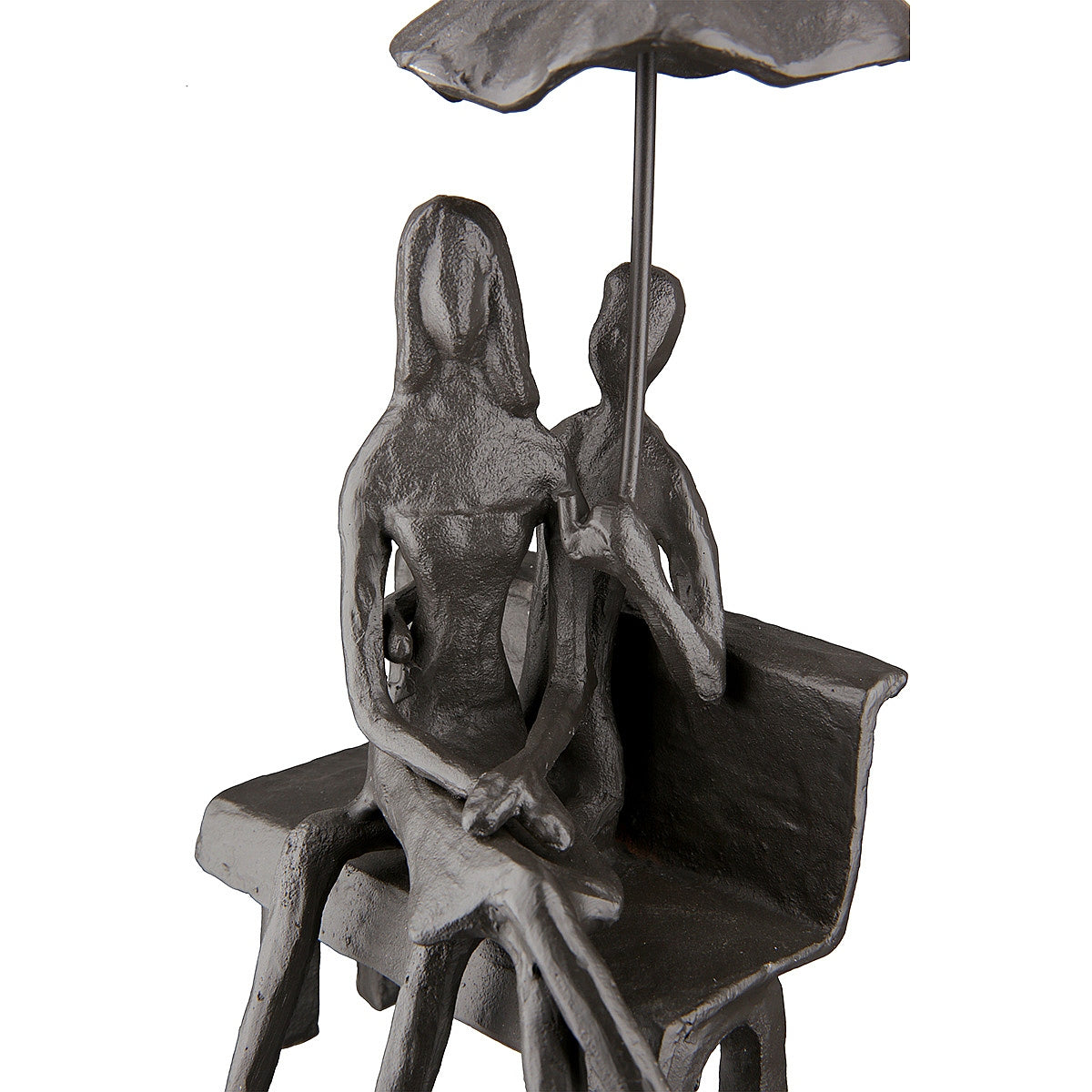 Διακοσμητικό ArteLibre Ζευγάρι Σε Παγκάκι Καφέ Μέταλλο 12x14x19cm - Hippiehome.gr