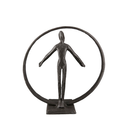 Διακοσμητικό ArteLibre Ζευγάρι Αγκαλιάζεται Καφέ Μέταλλο 7x18.5x18.5cm - Hippiehome.gr