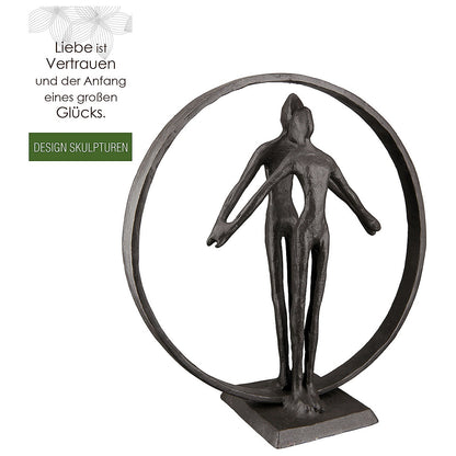 Διακοσμητικό ArteLibre Ζευγάρι Αγκαλιάζεται Καφέ Μέταλλο 7x18.5x18.5cm - Hippiehome.gr