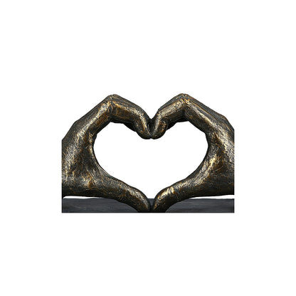 Διακοσμητικό ArteLibre Χέρια Σχηματίζουν Καρδιά Ασημί Κεραμικό 10x45x15cm - Hippiehome.gr