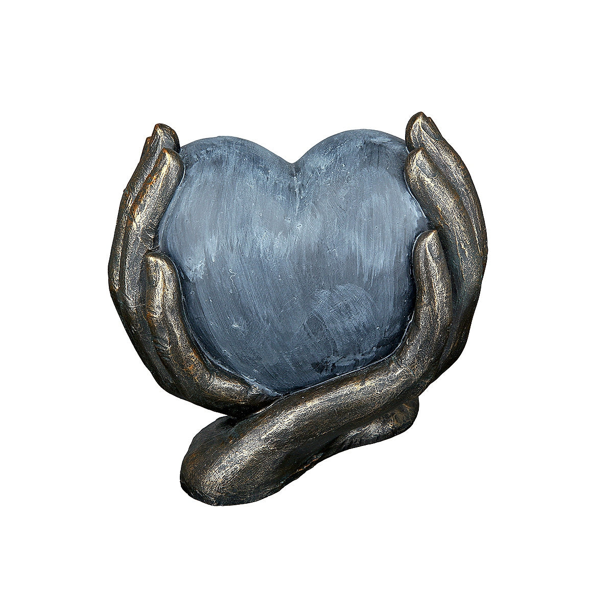 Διακοσμητικό ArteLibre Χέρια Κρατούν Καρδιά Μπρονζέ/Γκρι Polyresin 10x15x15cm - Hippiehome.gr