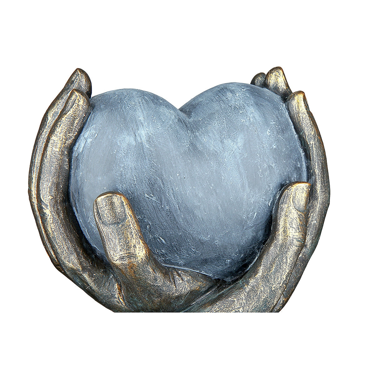 Διακοσμητικό ArteLibre Χέρια Κρατούν Καρδιά Μπρονζέ/Γκρι Polyresin 10x15x15cm - Hippiehome.gr