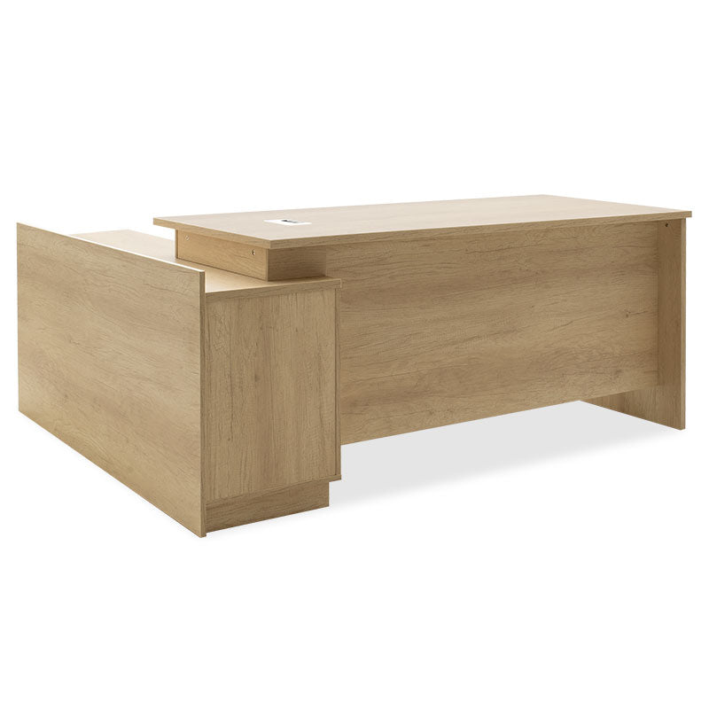 Γραφείο εργασίας επαγγελματικό Amazon pakoworld δεξιά γωνία χρώμα sonoma 180x160x76εκ - Hippiehome.gr