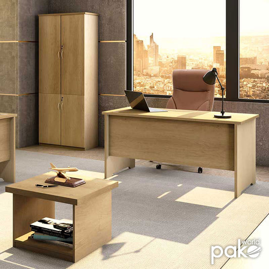 Γραφείο εργασίας επαγγελματικό Amazon pakoworld χρώμα sonoma 150x75x75εκ - Hippiehome.gr