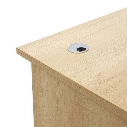 Γραφείο εργασίας επαγγελματικό Amazon pakoworld χρώμα sonoma 180x75x75εκ - Hippiehome.gr