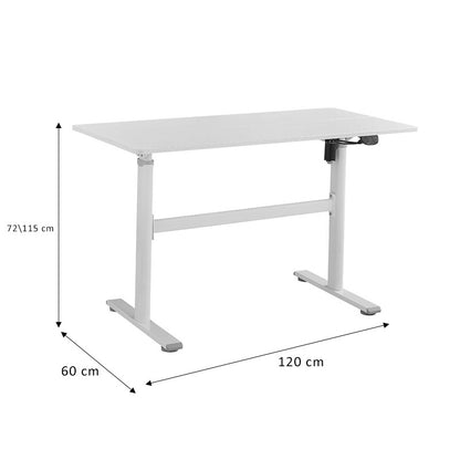 Γραφείο εργασίας με ρυθμιζόμενο ύψος Karla pakoworld λευκό 120x60x72/115εκ - Hippiehome.gr