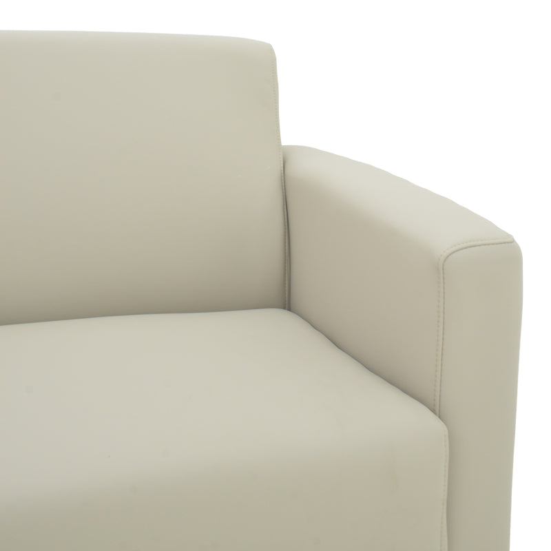 Καναπές τριθέσιος Sidica pakoworld PU σε μπεζ απόχρωση 185x82x81εκ - Hippiehome.gr