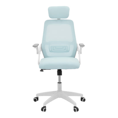 Καρέκλα γραφείου Peja pakoworld mesh ύφασμα μέντα-σκελετός λευκό 58x60x107-117εκ - Hippiehome.gr