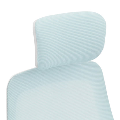 Καρέκλα γραφείου Peja pakoworld mesh ύφασμα μέντα-σκελετός λευκό 58x60x107-117εκ - Hippiehome.gr