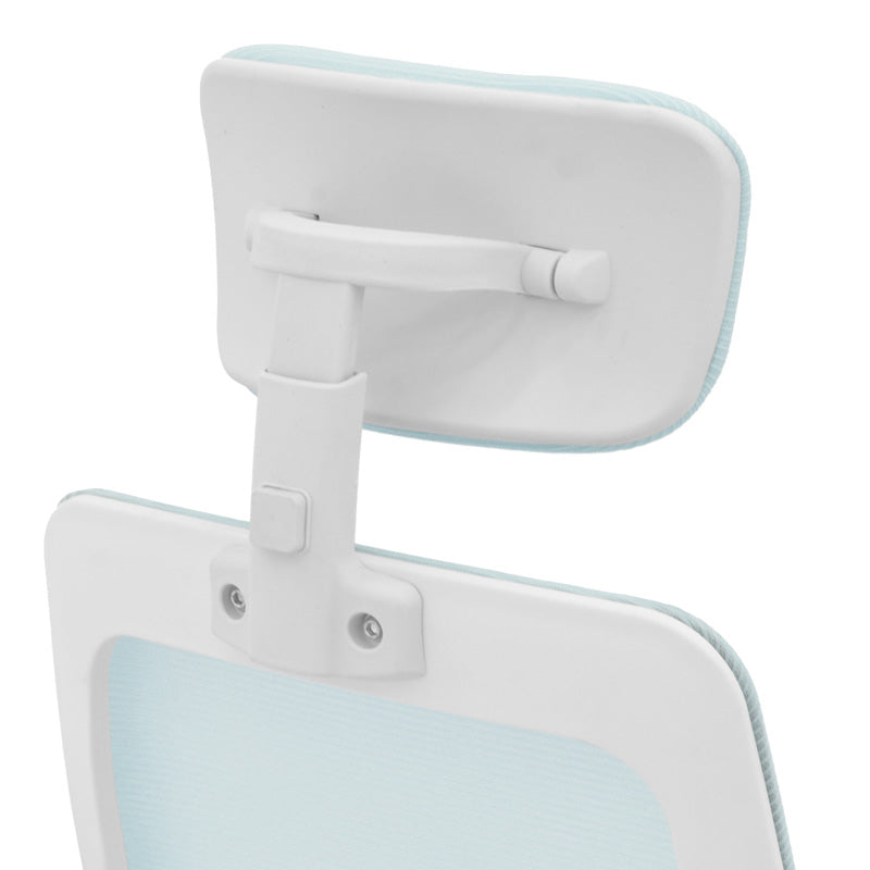 Καρέκλα γραφείου Peja pakoworld mesh ύφασμα μέντα-σκελετός λευκό 58x60x107-117εκ - Hippiehome.gr