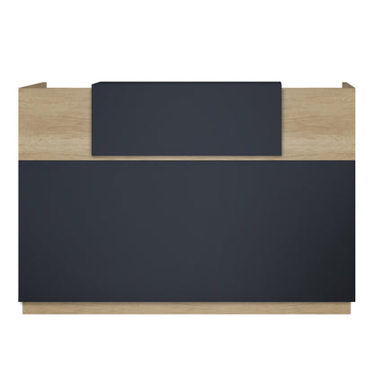 Γραφείο reception Lotus pakoworld σε χρώμα φυσικό - ανθρακί 200x70x110εκ - Hippiehome.gr