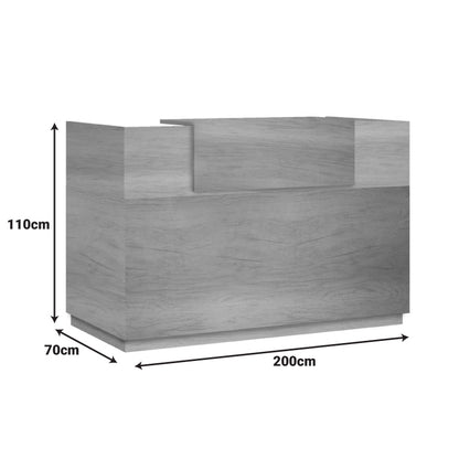 Γραφείο reception Lotus pakoworld σε χρώμα φυσικό 200x70x110εκ - Hippiehome.gr