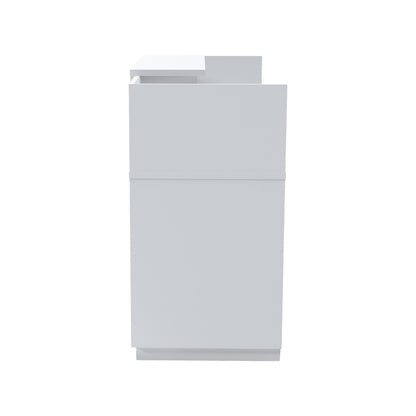 Γραφείο reception Lotus pakoworld σε λευκή απόχρωση 140x70x110εκ - Hippiehome.gr