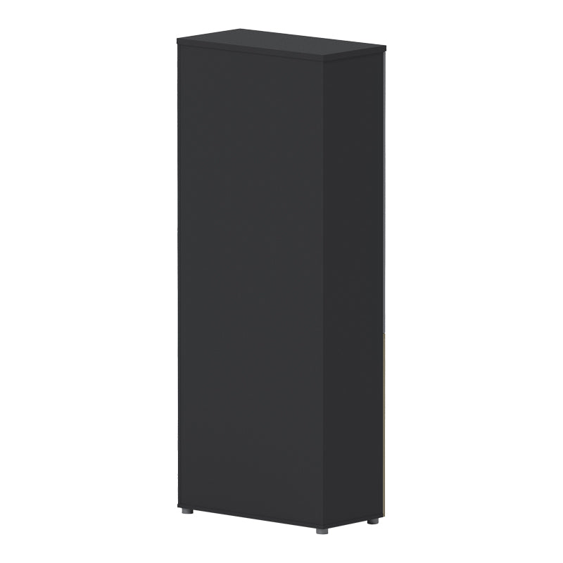 Ντουλάπα γραφείου επαγγελματική με γυάλινες πόρτες Lotus pakoworld σε φυσική-ανθρακί απόχρωση 80x40x200εκ - Hippiehome.gr