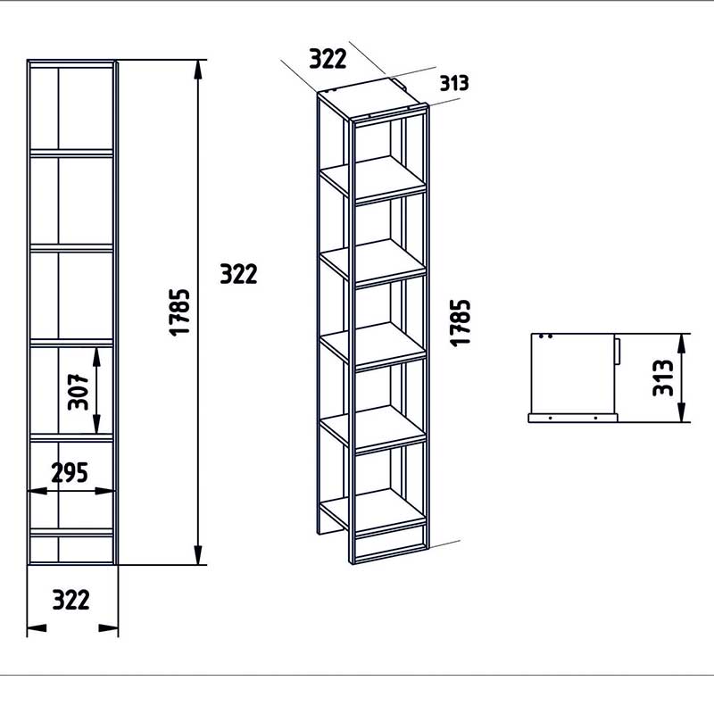 Βιβλιοθήκη Marble pakoworld χρώμα λευκό μαρμάρου-χρυσό 32x31,5x178,5εκ - Hippiehome.gr