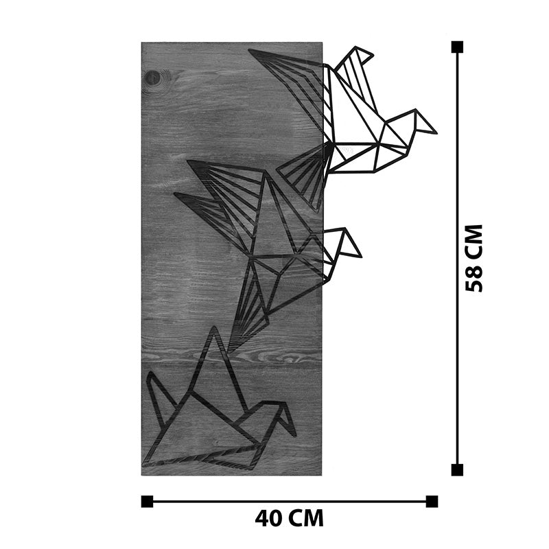 Διακοσμητικό τοίχου Perdon pakoworld ξύλο πεύκου σε φυσική απόχρωση με μαύρο μέταλλο 36x3x60εκ - Hippiehome.gr