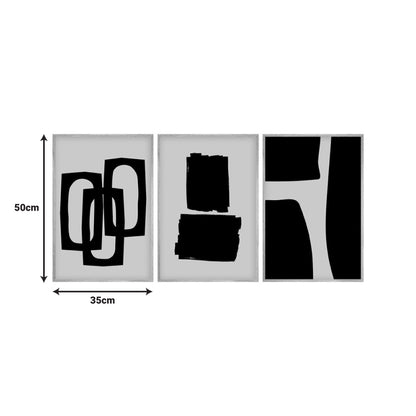 Πίνακας σε καμβά Blacky pakoworld τρίπτυχος με ψηφιακή εκτύπωση 50x2x35εκ - Hippiehome.gr