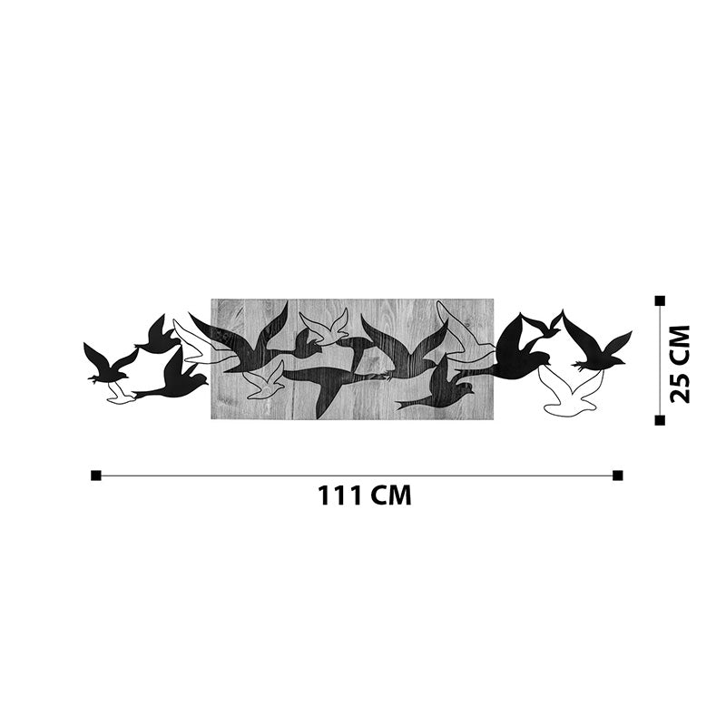 Διακοσμητικό τοίχου Excore pakoworld ξύλο πεύκου σε φυσική απόχρωση με μαύρο μέταλλο 111x3x25εκ - Hippiehome.gr