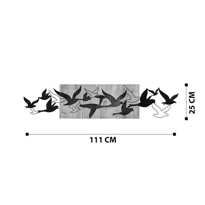 Διακοσμητικό τοίχου Excore pakoworld ξύλο πεύκου σε φυσική απόχρωση με μαύρο μέταλλο 111x3x25εκ - Hippiehome.gr