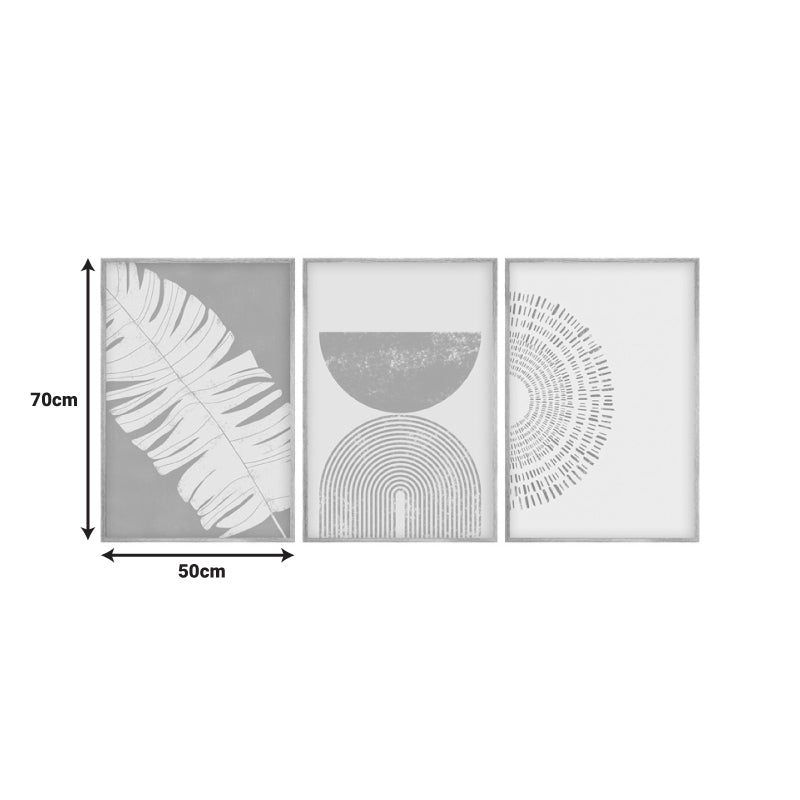 Πίνακας σε καμβά Terpen I pakoworld τρίπτυχος με ψηφιακή εκτύπωση 50x2x70εκ - Hippiehome.gr