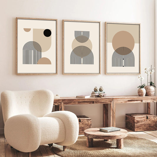 Πίνακας σε καμβά Jefton pakoworld τρίπτυχος με ψηφιακή εκτύπωση 50x2x70εκ - Hippiehome.gr