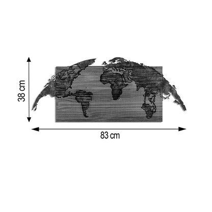 Διακοσμητικό τοίχου Mable pakoworld ξύλο πεύκου σε φυσική απόχρωση με μαύρο μέταλλο 83x3x38εκ - Hippiehome.gr