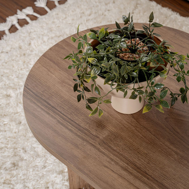 Τραπέζι σαλονιού Tabletod pakoworld σε καρυδί απόχρωση 119x60x40εκ - Hippiehome.gr