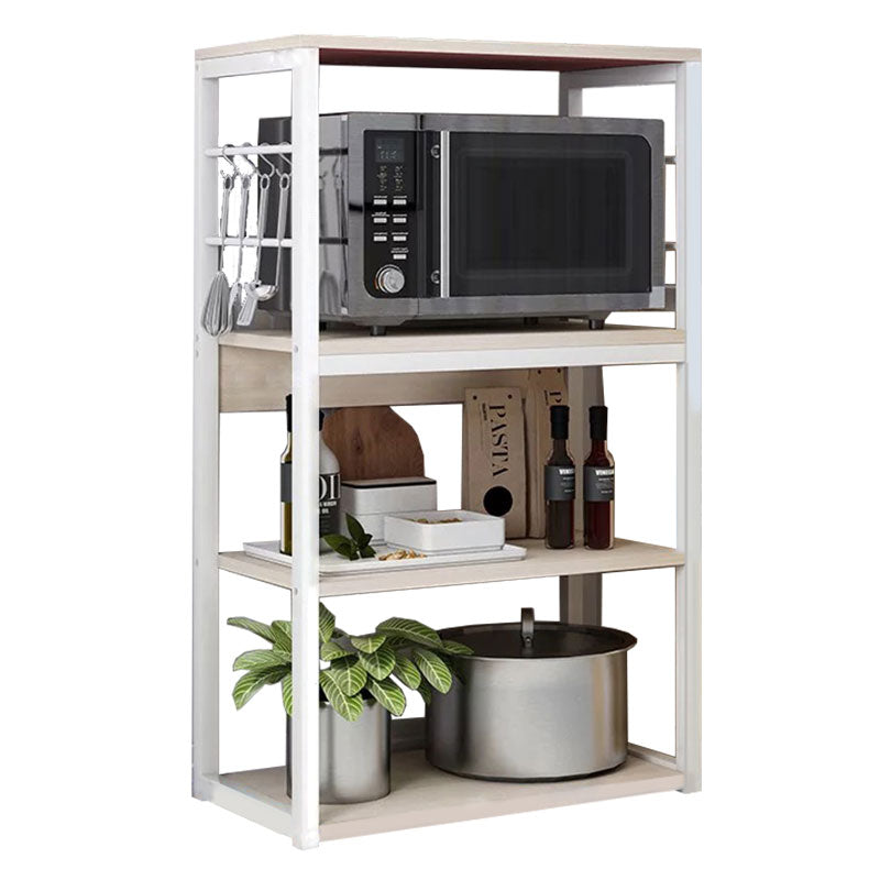 Ραφιέρα επιδαπέδια Wille pakoworld μέταλλο λευκό-φυσικό 50x30x99εκ - Hippiehome.gr