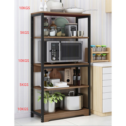 Ραφιέρα επιδαπέδια Obra pakoworld μέταλλο καρυδί-μαύρο 60x30x126εκ - Hippiehome.gr