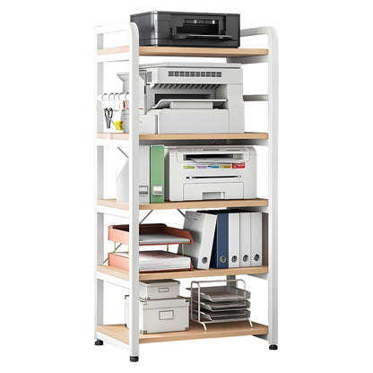 Ραφιέρα επιδαπέδια Lito pakoworld μέταλλο λευκό-φυσικό 60x40x140εκ - Hippiehome.gr