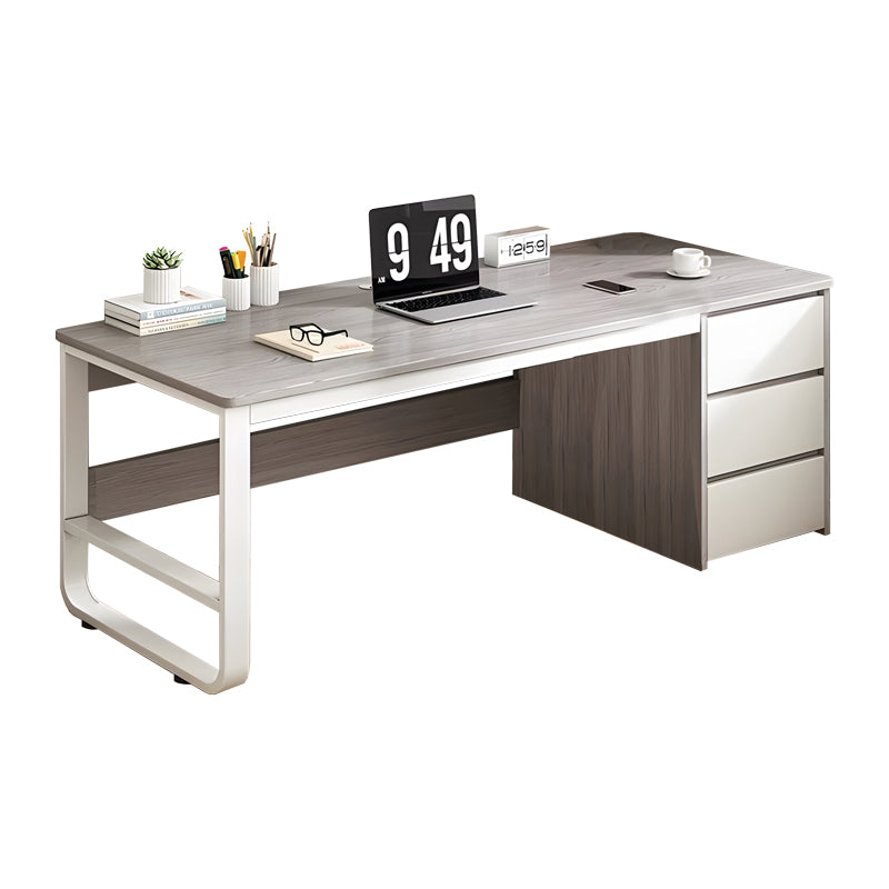 Γραφείο Salto pakoworld με συρταριέρα-MDF γκρι-λευκό 120x48x74εκ - Hippiehome.gr