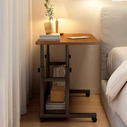 Γραφείο τροχήλατο Stolu I pakoworld MDF-metal σε καρυδί απόχρωση 80x40x68εκ - Hippiehome.gr