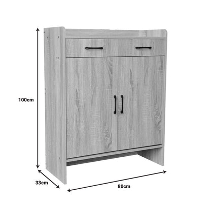 Παπουτσοθήκη Gazen pakoworld 12 ζεύγων με συρτάρια σε φυσική απόχρωση 80x33x100εκ - Hippiehome.gr