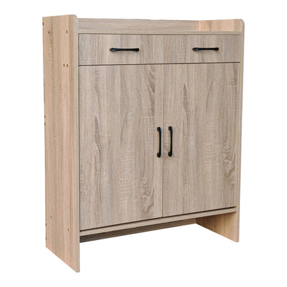 Παπουτσοθήκη Gazen pakoworld 12 ζεύγων με συρτάρια σε φυσική απόχρωση 80x33x100εκ - Hippiehome.gr