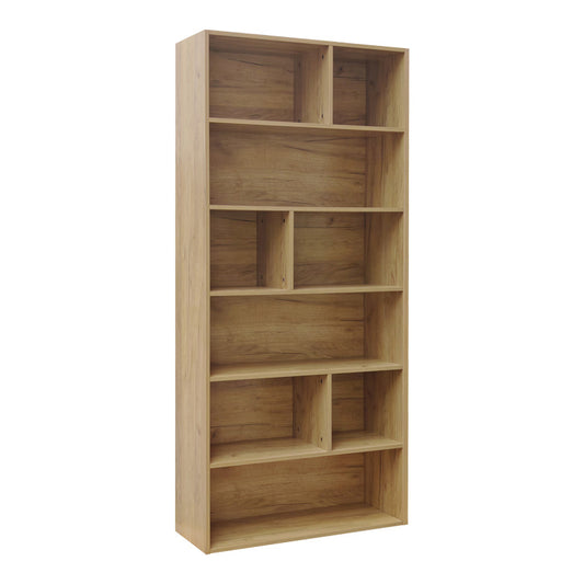 Βιβλιοθήκη Evergin pakoworld mdf σε oak απόχρωση 80x30x180εκ - Hippiehome.gr