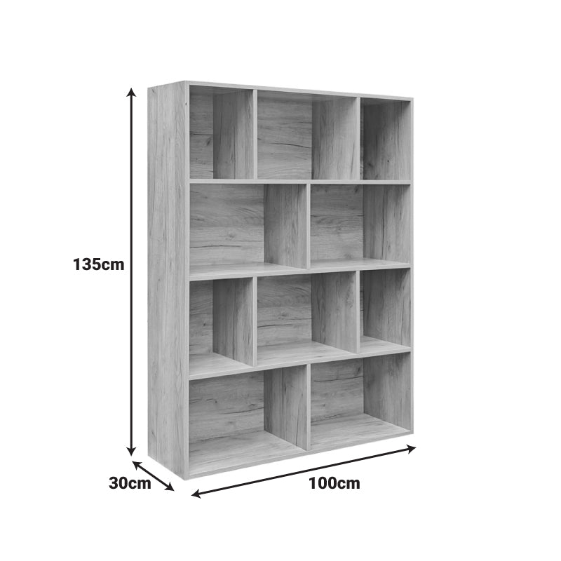 Βιβλιοθήκη Evergin pakoworld mdf σε oak απόχρωση 100x30x135εκ - Hippiehome.gr