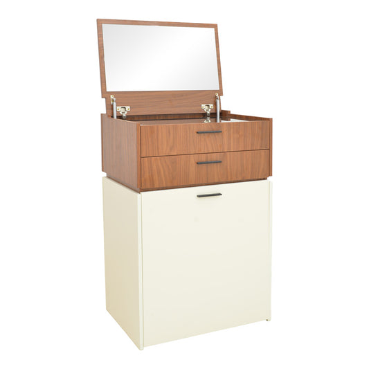 Τουαλέτα κρεβατοκάμαρας Sonlen pakoworld σε καρυδί-κρεμ απόχρωση 60x45x130εκ - Hippiehome.gr