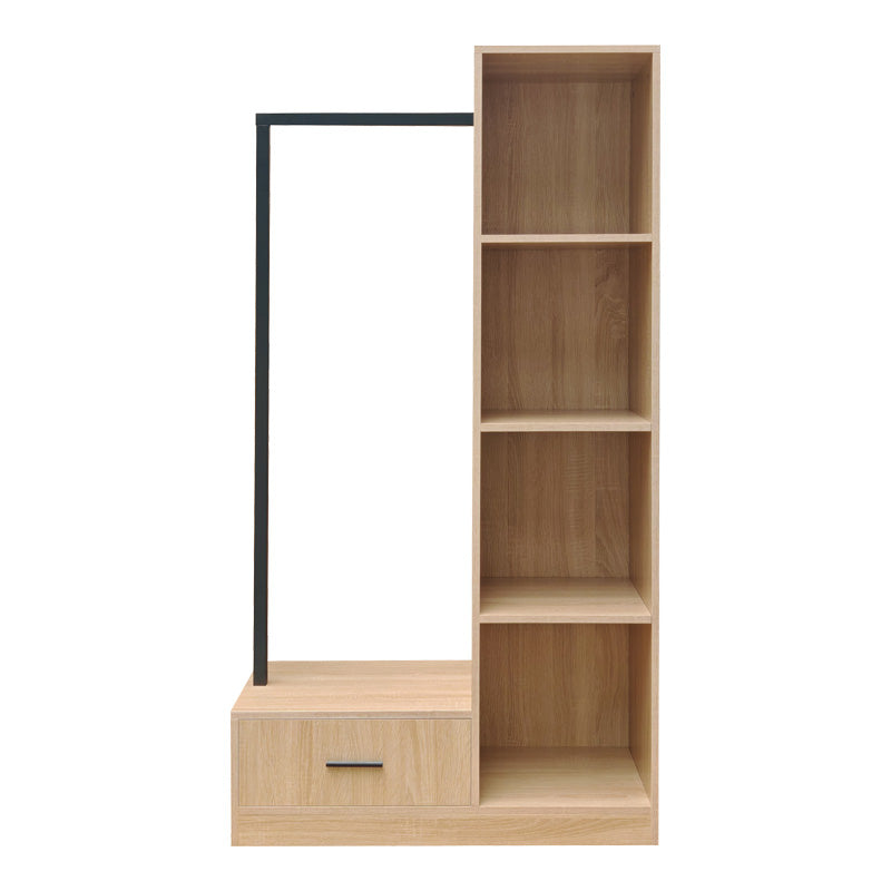 Έπιπλο εισόδου Erdeco pakoworld mdf σε φυσική απόχρωση 80x40x150εκ - Hippiehome.gr