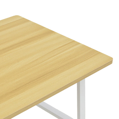 Γραφείο εργασίας Ferje pakoworld με ράφια mdf σε φυσική-λευκή απόχρωση 100x48x75εκ - Hippiehome.gr