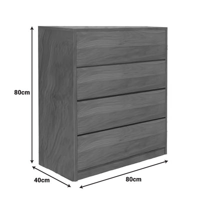 Συρταριέρα Kuanger pakoworld mdf σε καρυδί απόχρωση 80x40x80εκ - Hippiehome.gr