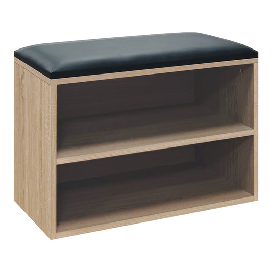 Παπουτσοθήκη-Σκαμπό Kiana pakoworld 4 ζεύγων με μαξιλάρι σε φυσική απόχρωση 60x32x44εκ - Hippiehome.gr