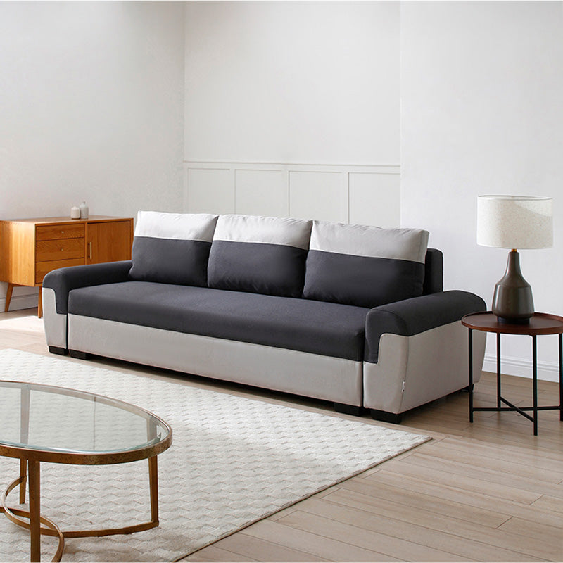 Kαναπές-κρεβάτι τριθέσιος Gaby pakoworld ύφασμα με αποθηκευτικό χώρο σε ανθρακί-γκρι απόχρωση 260x88x88εκ - Hippiehome.gr