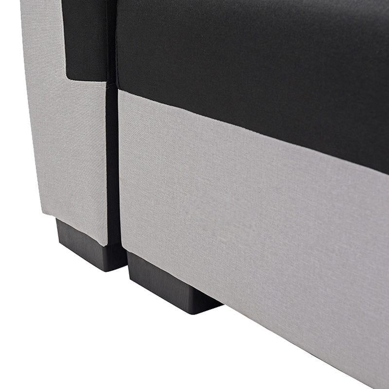 Kαναπές-κρεβάτι τριθέσιος Gaby pakoworld ύφασμα με αποθηκευτικό χώρο σε μαυρο-γκρι απόχρωση 260x88x88εκ - Hippiehome.gr