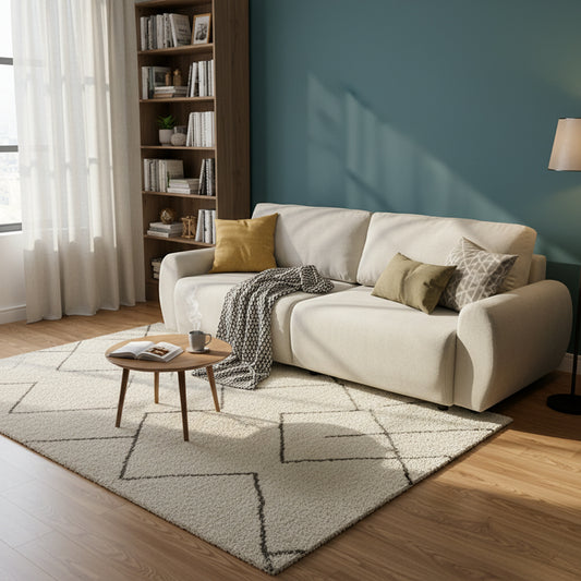 Kαναπές-κρεβάτι τριθέσιος Hungie pakoworld υφασμα μπεζ 250x92x89εκ - Hippiehome.gr